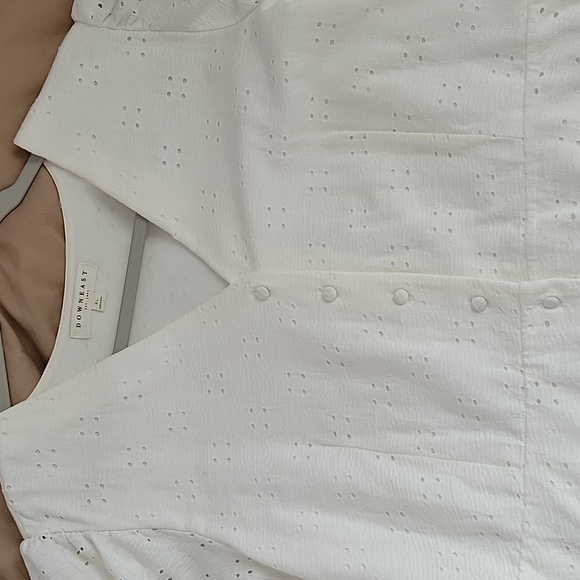 White Eyelet Button-Down Dress - Picture 2 of 5